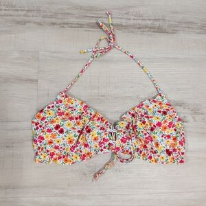 Floral Halter Bikini Top - Size L